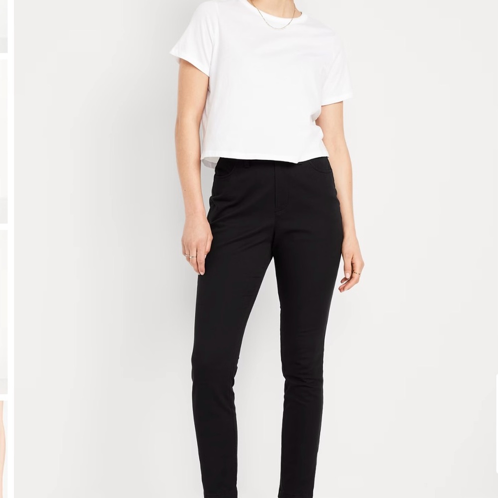 Old Navy Size 14 Black Skinny High Rise Skinny Adjustable Waist Jeans